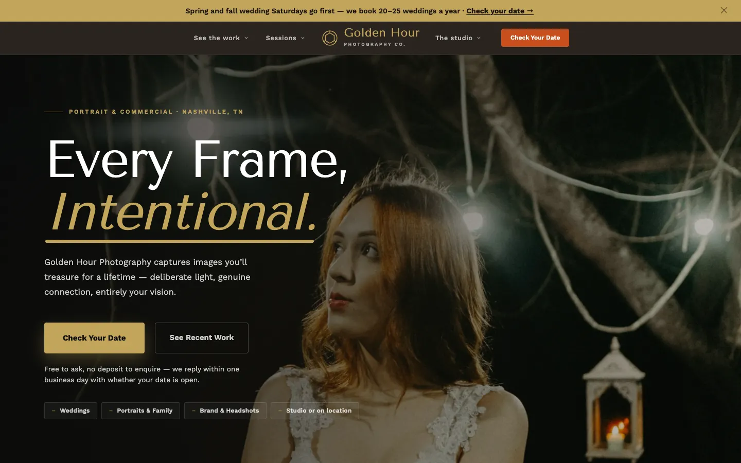 Photography website demo built on WorkspaceCMS