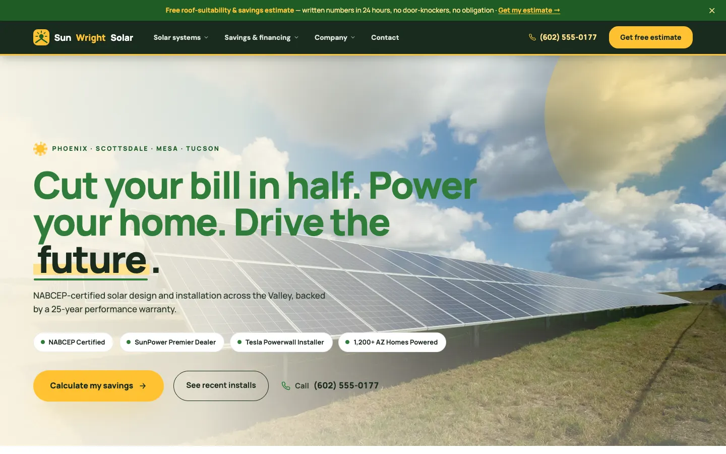 Solar website demo built on WorkspaceCMS